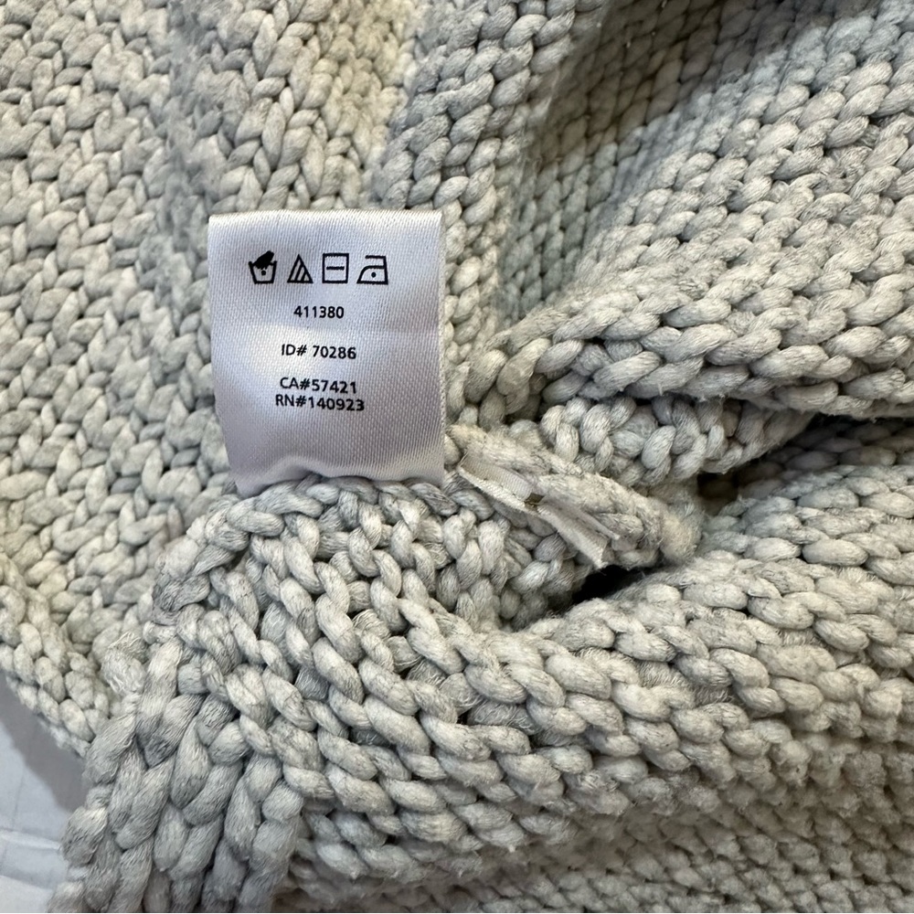 LOFT LOU & GREY - Grey Hooded Knit Sweater - Size Large - Picture 7 of 8